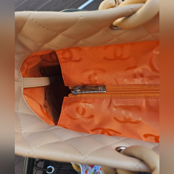 Chanel Cambon Line Large Tote Nude with Yellow C's - Picture 13 of 14